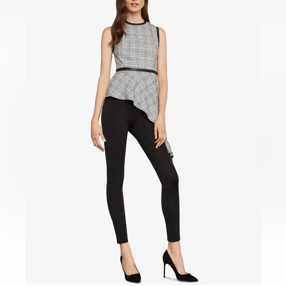 BCBGMAXAZRIA Women's Asymmetrical houndstooth top